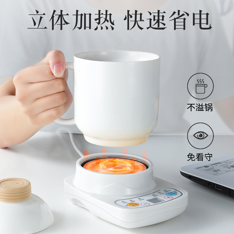 110V养生杯电炖杯 办公室小型电热小炖杯迷你陶瓷全自动宿舍炖锅