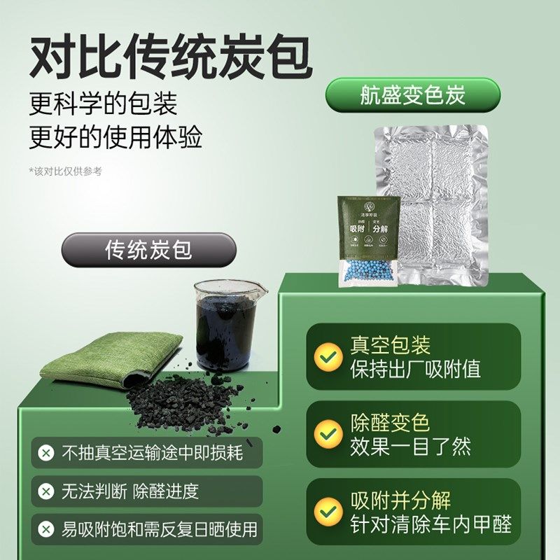 新车除甲醛除异味变色活性炭包汽车专用竹碳包车载除醛车内去味