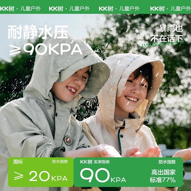 KK树儿童雨衣小学生专用带书包位男童女孩一年级上学雨披2025新款