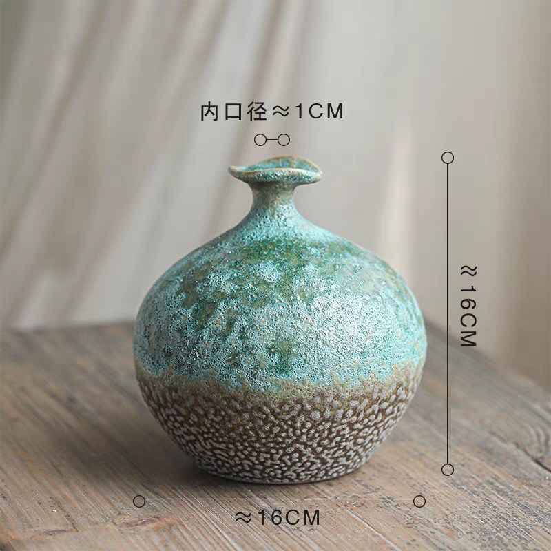素禅陶瓷花瓶新中式摆件家居饰品小口径复古客厅插花餐桌玄关摆设图片