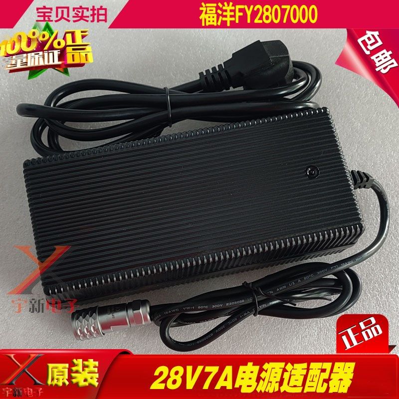 福洋28V7A电源适配器特殊大插头两针2芯口孔座充电线DC196W变压器图片