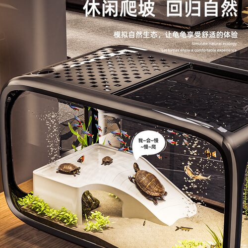带盖透明塑料桌面大号生态缸