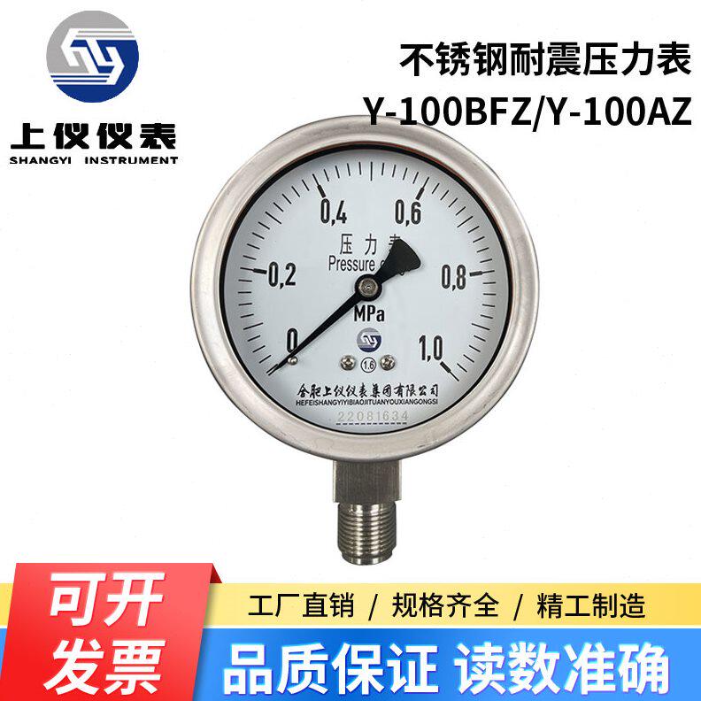 2.5Z Z10 6上仪.S103A仪表01径向0MPA Y Y-不锈钢耐震压力表BF16S