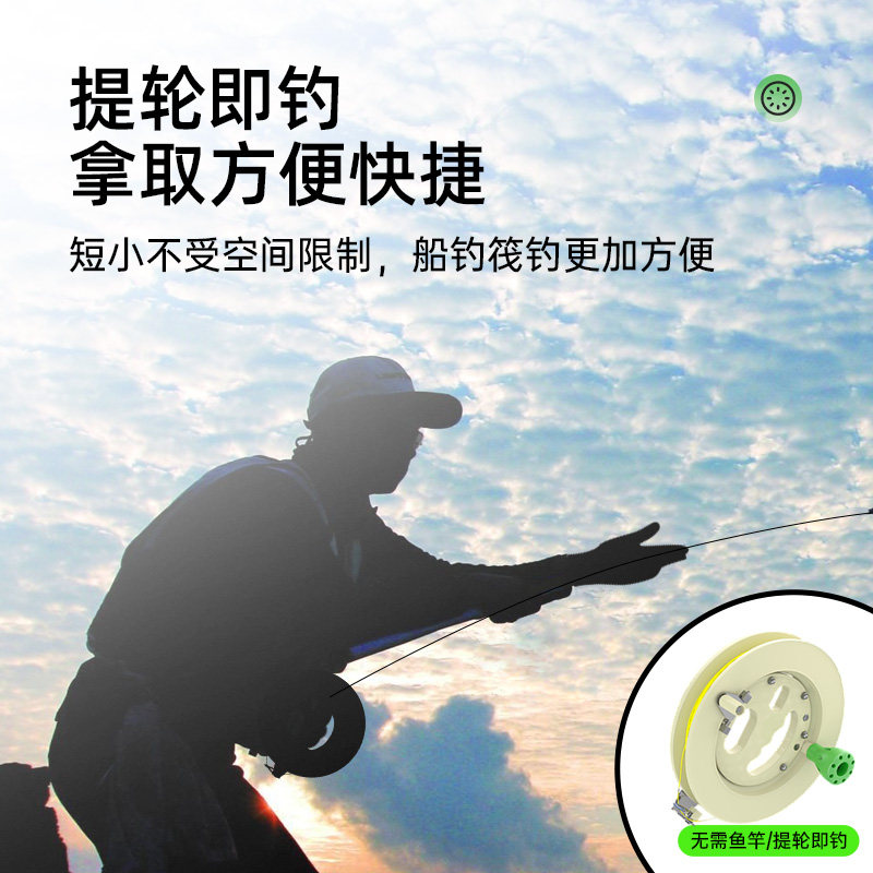 钓线线圈手手钓线盘手丝盘海钓手把轮盘摇轮手拨R轮船钓鱼轮收鱼