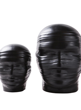 创意抽象人物头像摆件黑色陶瓷极简轻奢客厅玄关书房软装饰品摆设