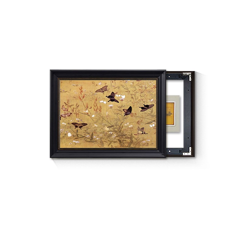 百蝶图法式中古风电表箱装饰画遮挡配电箱挂画免打孔总电源开关盒