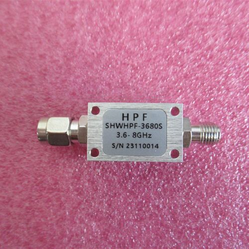 3.6-8GHz SMA公-SMA母 8W 射频微波同轴高通滤波器 3600-8000MHz