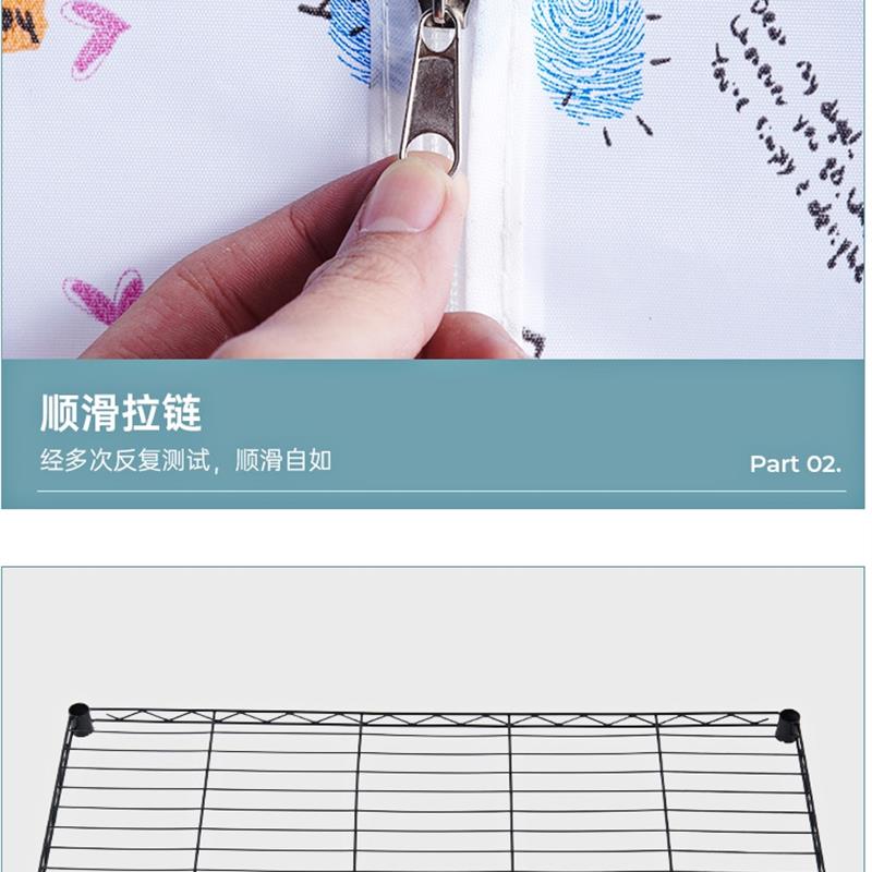 布衣柜钢管加粗加厚牛津布学生单人全钢架简易小号布艺组装挂衣架