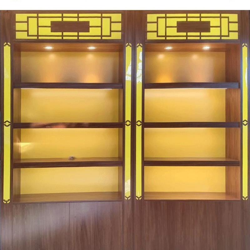 实木烟酒展示柜茶叶柜特产玻璃门展柜高端红酒柜家用新款透明展示