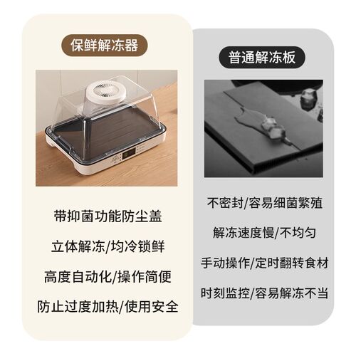 解冻神器家用快速解冻肉牛排解冻导热板恒温化冻盘保鲜解冻机器