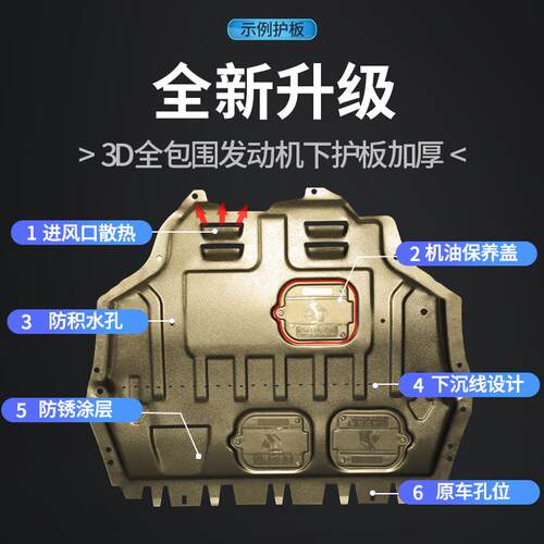 适用19-2024款吉利星越L发动机下护板混动底盘护板装甲专用护底板