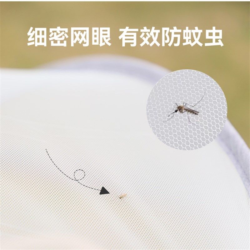 遛娃神器蚊帐全罩式溜娃车防蚊罩婴儿车加密挡风纱网宝宝推车通用