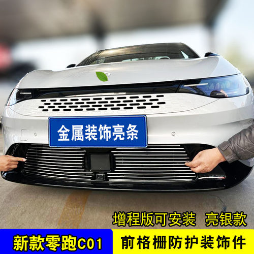 零跑C01增程版中网外观改装饰条 前脸专用汽车用品配件防虫网亮条