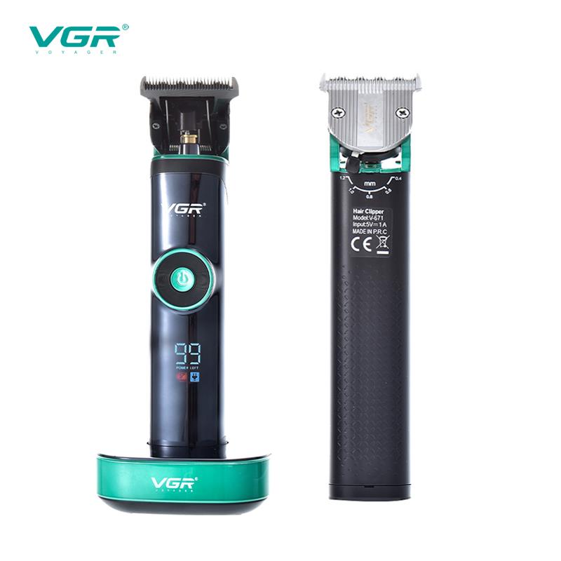 VGR专业电推剪 超长续航理发器 液晶显示底座充电大功率剃头推子