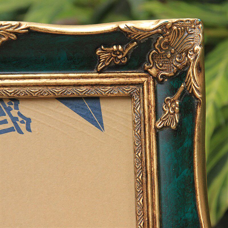 欧式实木相框定制金色暗绿色油画外框相框装裱宽度7cm厚度3.5cm