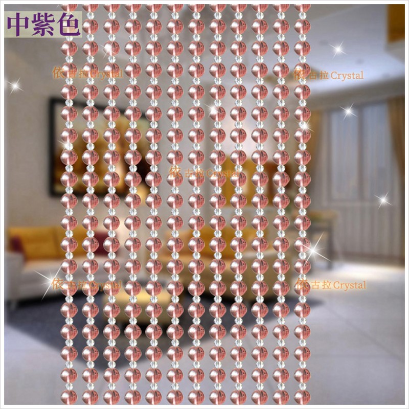 依古拉水晶珠帘门帘客厅门帘屏风成品水晶帘隔断玄关窗帘卧室 519