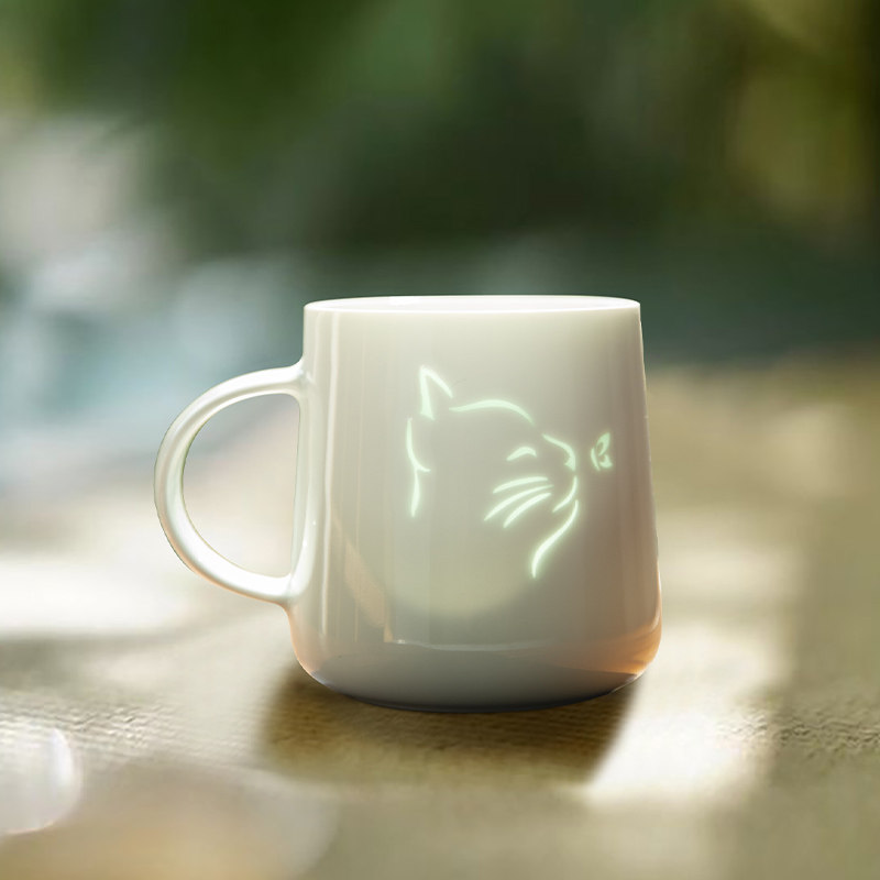 猫咪陶瓷情侣杯子带盖水杯女生日礼物马克杯咖啡杯对杯礼盒装可爱