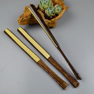 收藏礼品扇文玩苏工折扇9.5寸老料棕竹全芯燕尾鱼尾扇骨苏工扇面