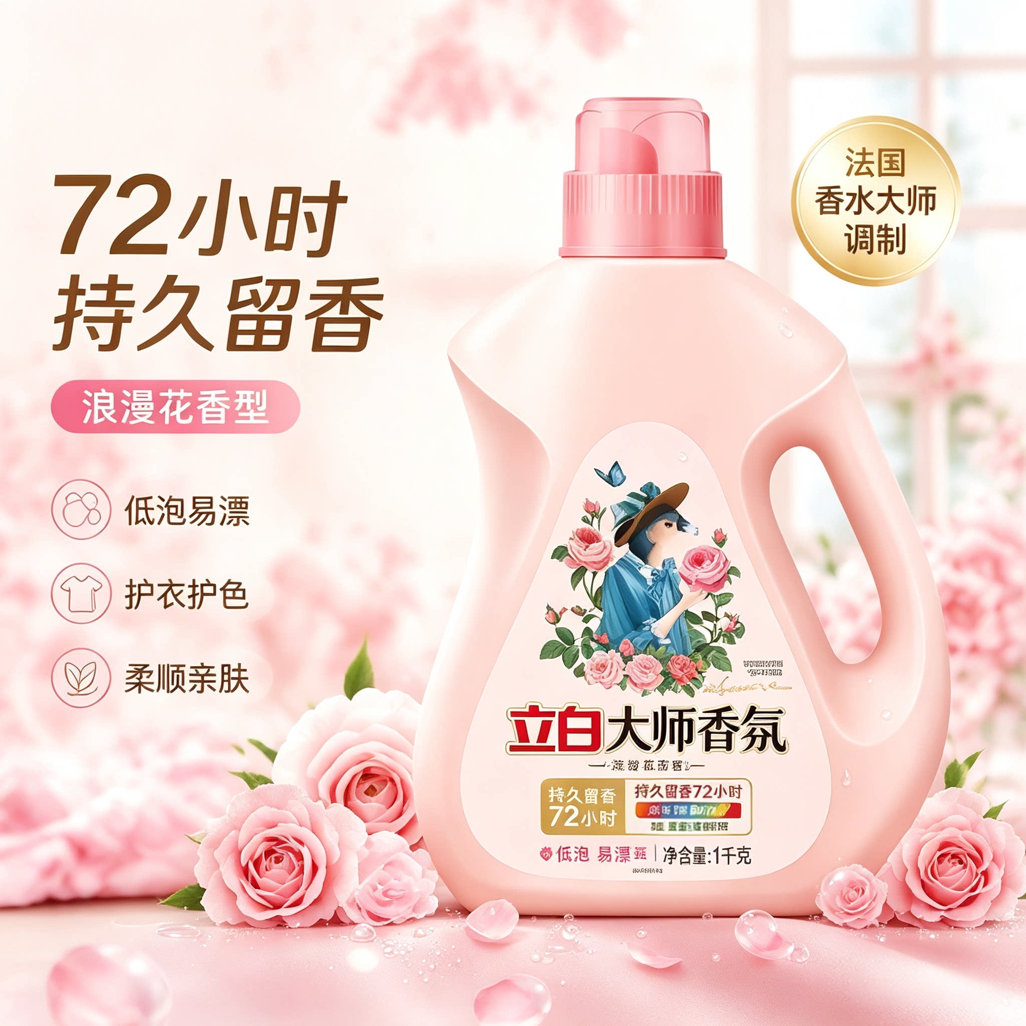 立白大师级香氛洗衣液瓶装洗衣液持久留香护色手洗机洗家庭装实惠