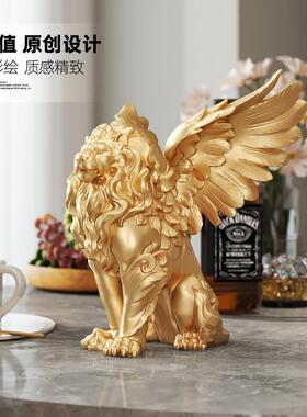 北欧狮子客厅摆件家居饰品电视柜酒柜玄关桌面工艺品乔迁新居礼品