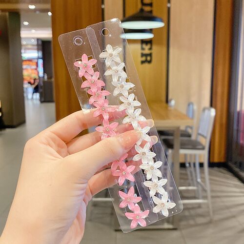 紫色花朵侧边小号夹子头饰发夹发夹可爱边夹浏海女卡子发饰编发扣
