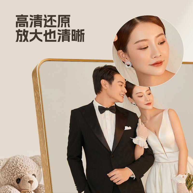 定制婚纱照挂墙洗照片做成相框床头结婚照登记精修水晶打印加放大