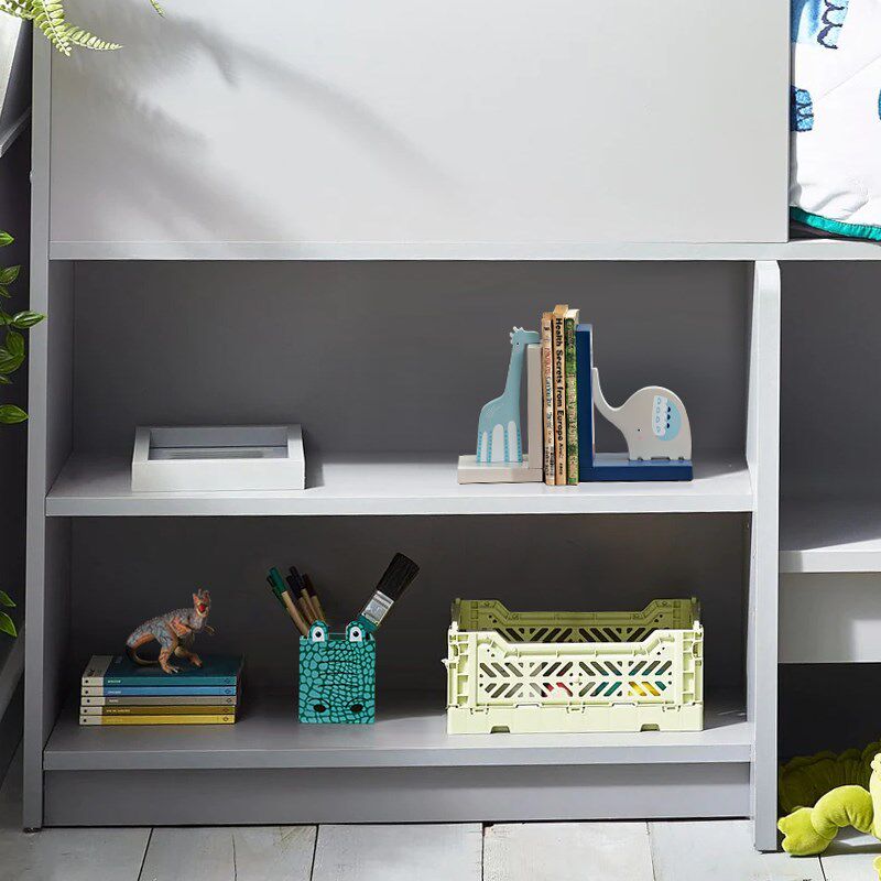 儿童房摆件书桌创意木质卡通收纳书立架样板间桌面装饰品软装搭配