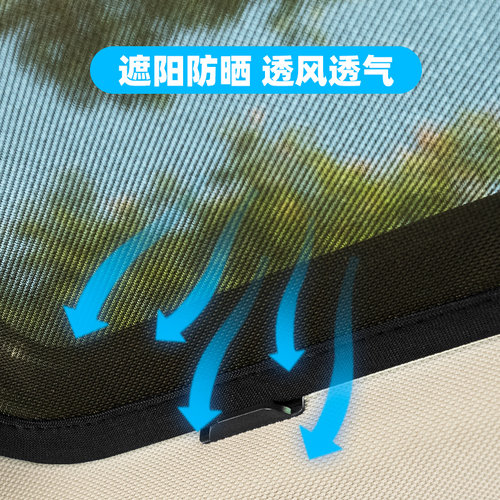 适用于奔驰R400全景天窗遮阳帘防晒隔热板r350车顶用防蚊网纱窗挡