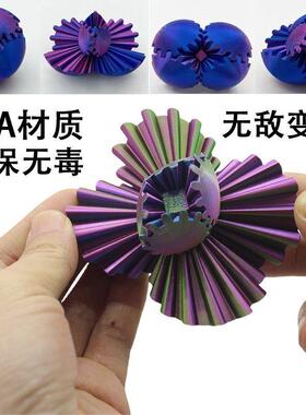 旋转齿轮球魔方儿童益智玩具解压3D打印百变创意立体指尖球形积木
