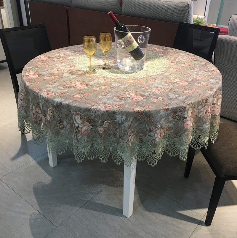 餐桌布圆形茶机桌布圆桌盖布欧式圆形桌布欧式布艺小圆桌盖布布艺