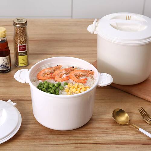 微波炉专用器皿蒸饭煲家用加厚饭锅大号加热煮米饭盒塑料带盖锅