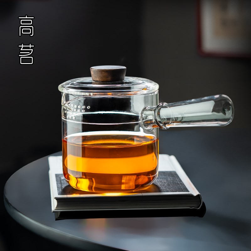 高硼硅玻璃煮茶烧水壶茶叶分离泡茶壶耐高温侧把壶电陶炉专用茶具