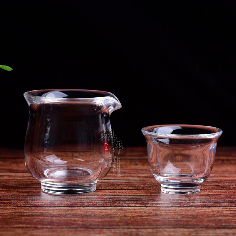 纯手工打磨水晶公道杯玻璃加厚小号日式分茶器功夫茶具大茶海耐热