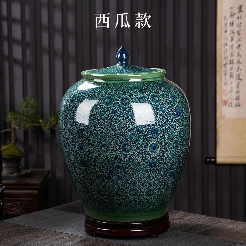 景德镇陶瓷米缸带盖米桶家用储物罐油缸中式水缸密封酒缸大腌菜缸
