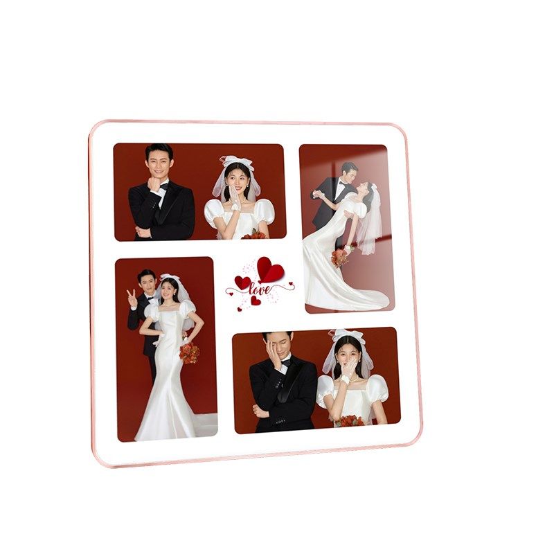 婚纱照摆台定制照片打印加相框洗全家福做成水晶相册画框装裱摆件