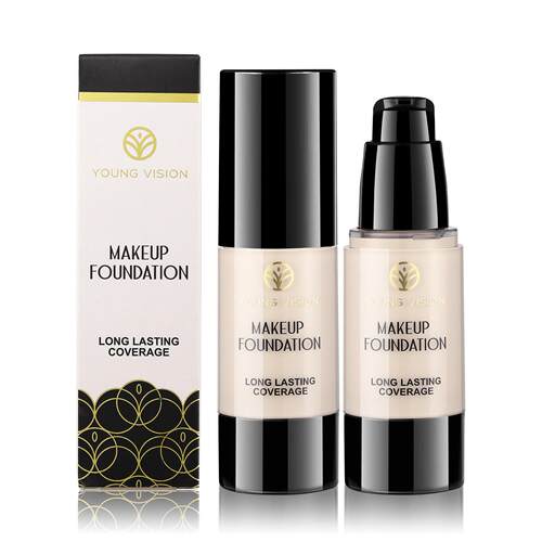 liquid foundation按压粉底液 哑光控油防水不易脱妆修容zhe瑕