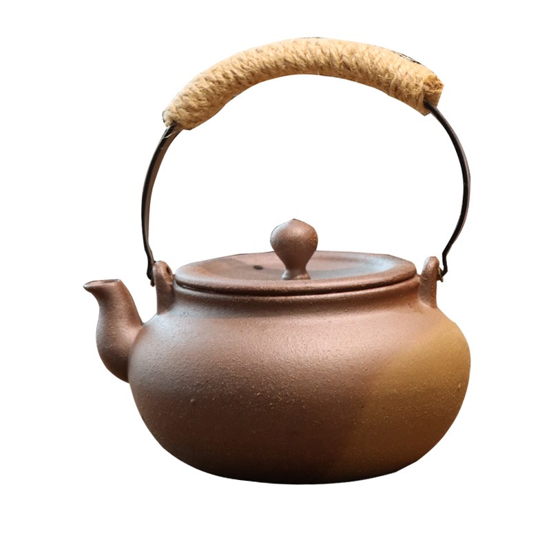 家用提梁日式陶壶电陶炉明火煮茶器纯手工陶瓷户外炭炉养生烧水壶