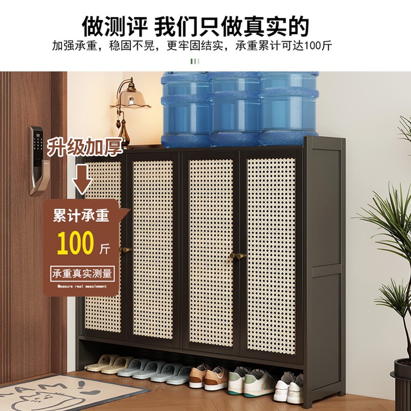 入户鞋柜家用门口收纳神器靠墙一体多层大容量储物柜进门玄关柜子