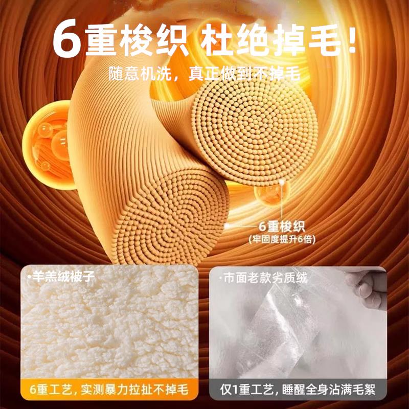 冬季羊羔绒被子冬被棉被芯加厚保暖2025新款学生宿舍单人冬天10斤