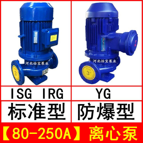 ISG80-250A 直连管道离心泵立式 IRG热水循环泵 YG防爆油泵