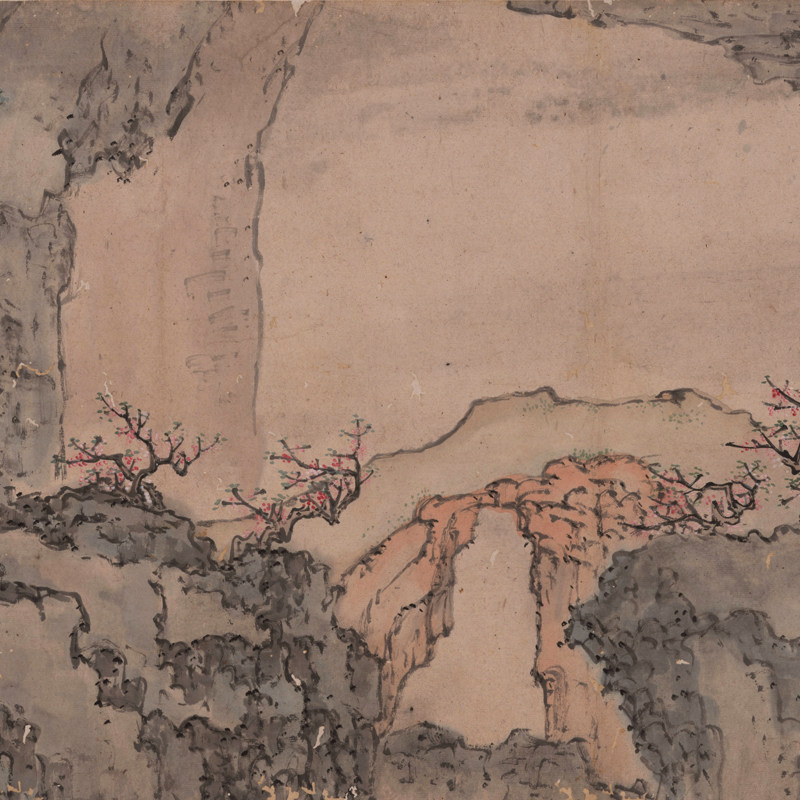 仇英国画桃花源图复古书画山水宣纸微喷仿古国画装裱挂画卷轴装饰