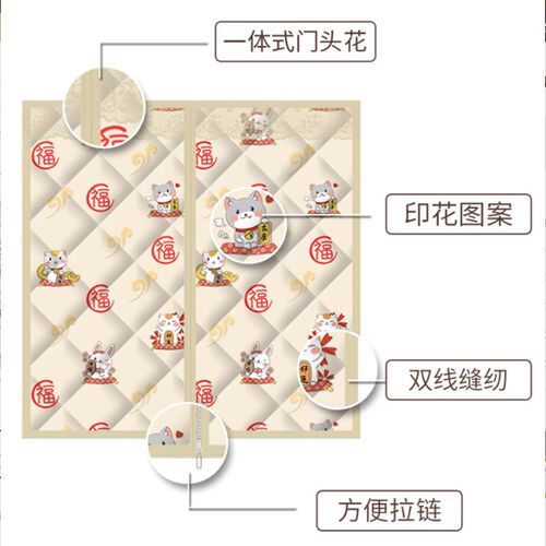 冬季棉窗帘加厚挡风防风神器保温膜密封窗户保暖防冻隔音防寒