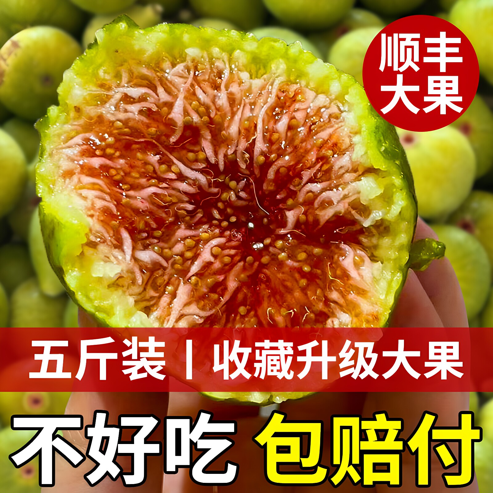 鲜无花果新鲜现摘青皮无花果鲜果应季水果当季顺丰包邮产自山东
