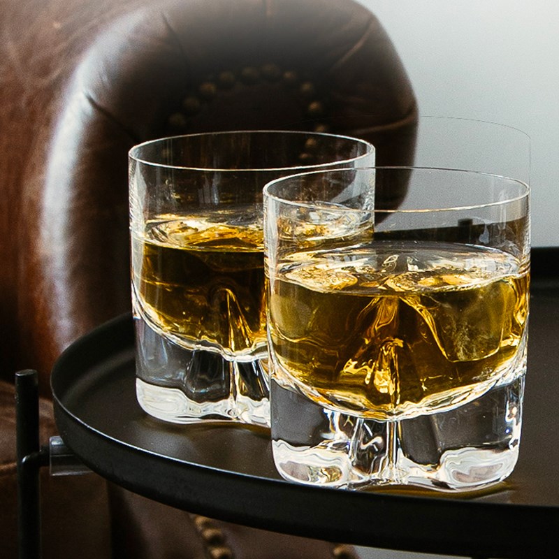 Orrefors水晶玻璃创意威士忌鸡尾酒杯套装加厚洋酒杯酒具啤酒杯子
