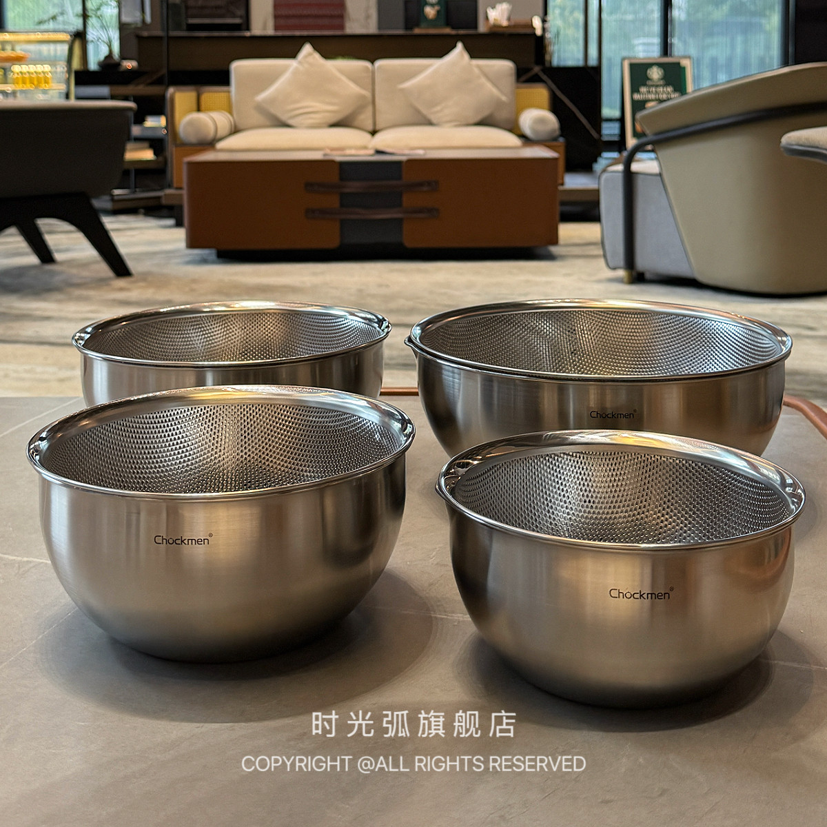 【老板娘自用】18/10不锈钢沥水篮套装洗菜备菜盆刻度盆淘米盆子