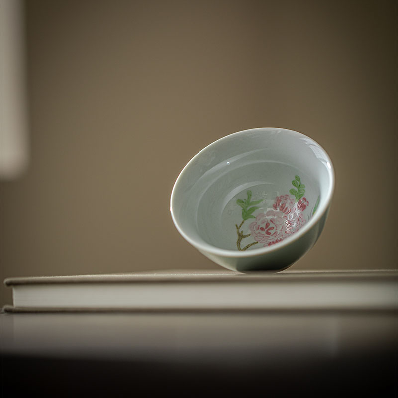 弥言景德镇釉上彩主人杯手绘功夫茶杯日式小茶杯品茗杯茶具套装