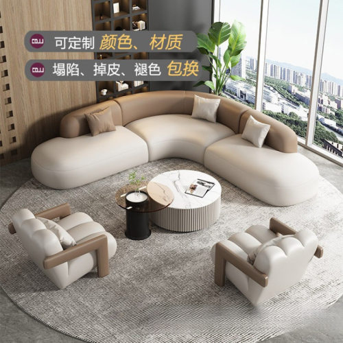 酒店大堂接待洽谈弧形转角沙发