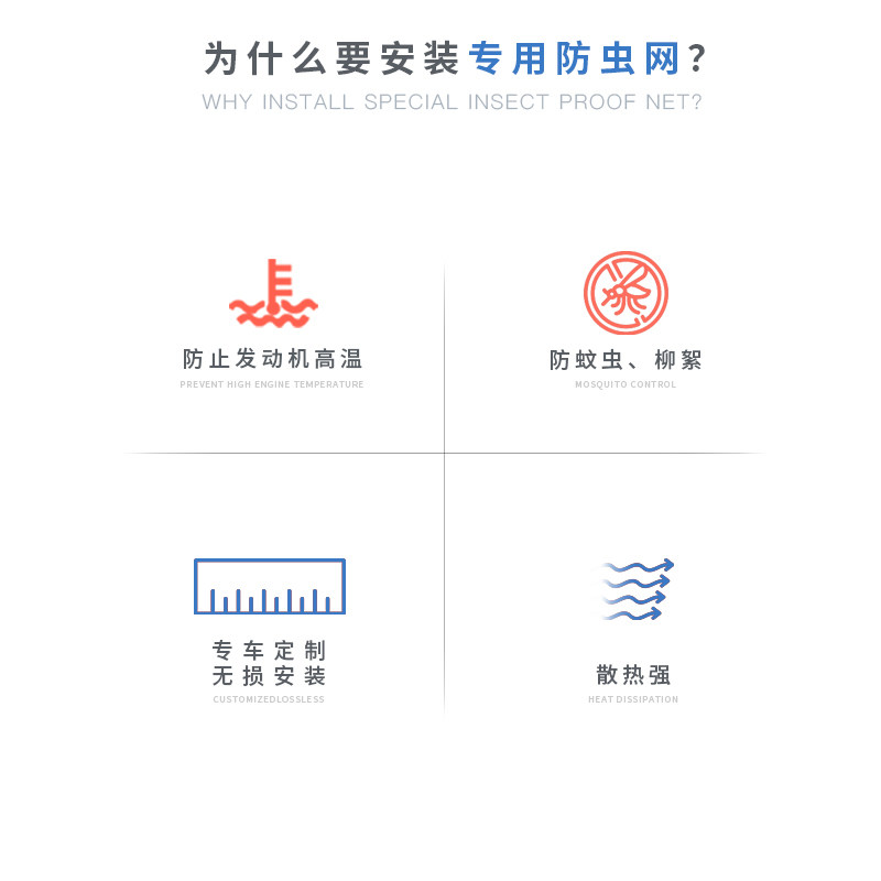 昂科旗防虫网水箱防护网中网改装汽车冷凝器防尘网防蚊虫柳杨毛絮