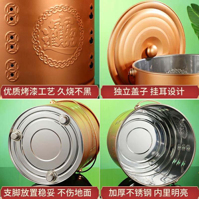 烧纸桶烧金桶纸钱烧火纸桶铁桶焚烧家用钱纸炉化宝经烧香用的烧炉