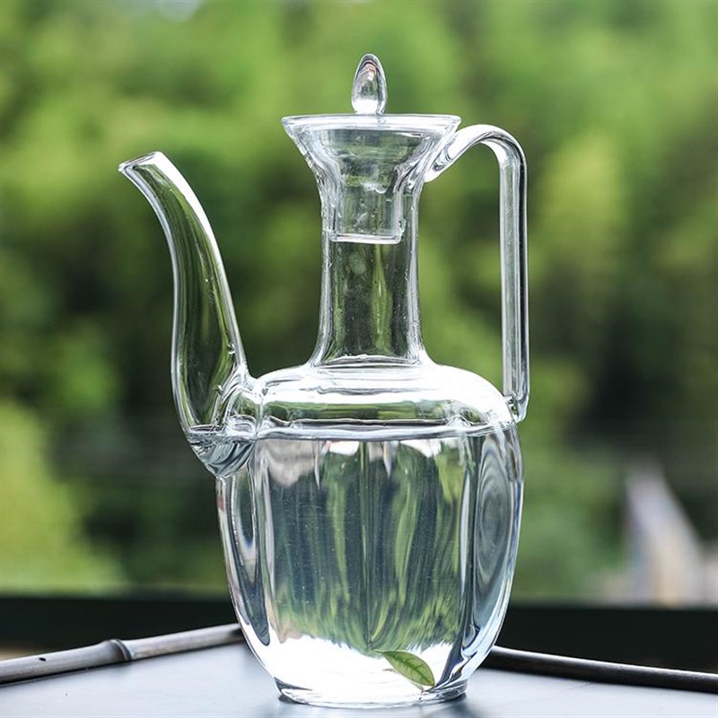 六合堂耐热玻璃茶壶仿宋贵妃执壶家用煮水壶泡茶壶透明宋壶煮茶器